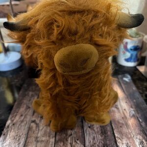 Cozy Brown Highland Cow Plush decor